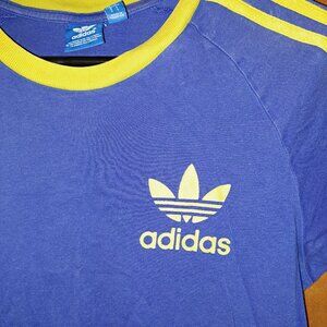 Blue and yellow ADIDAS t shirt